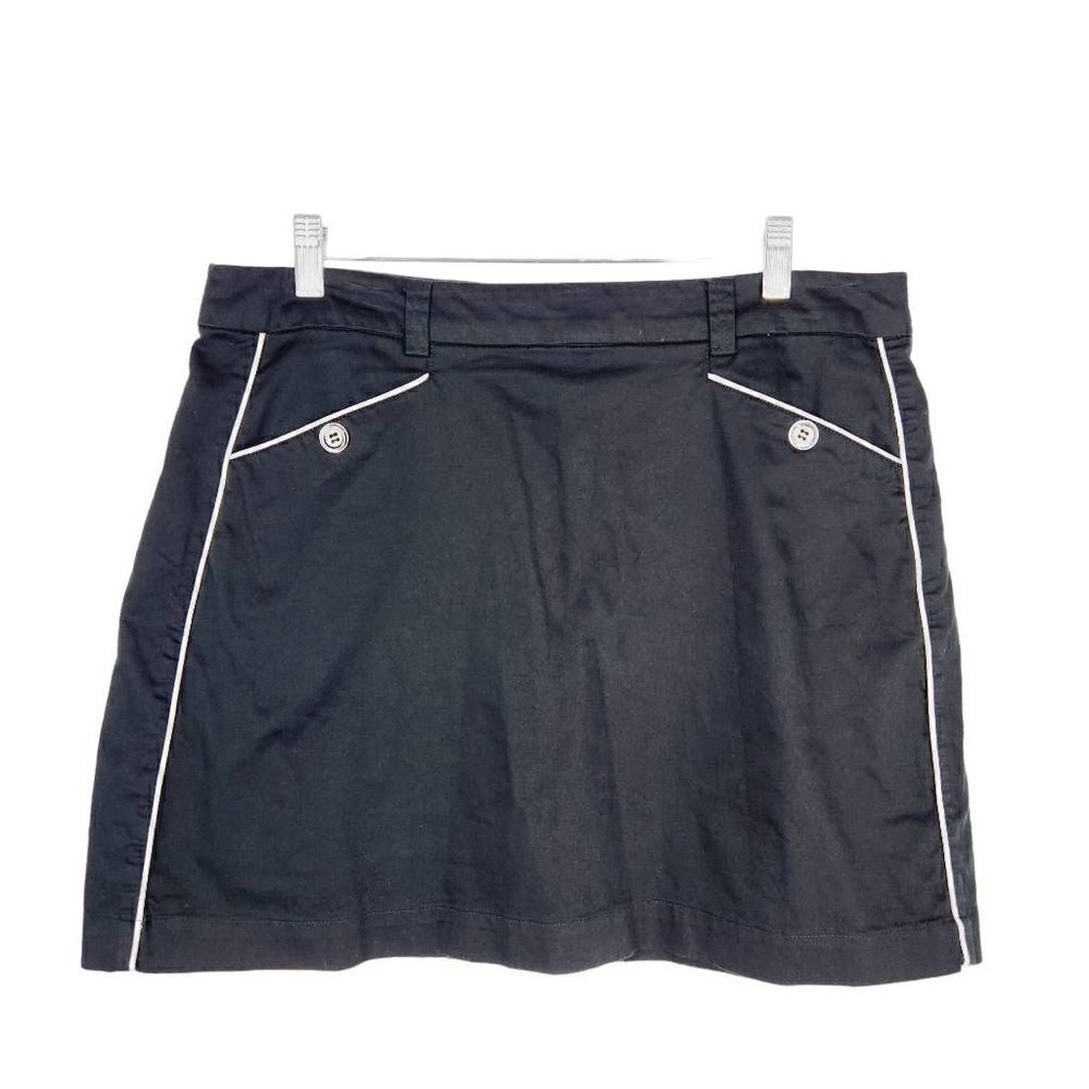 Emerald 18 Golf Skort black white trim size 14‎